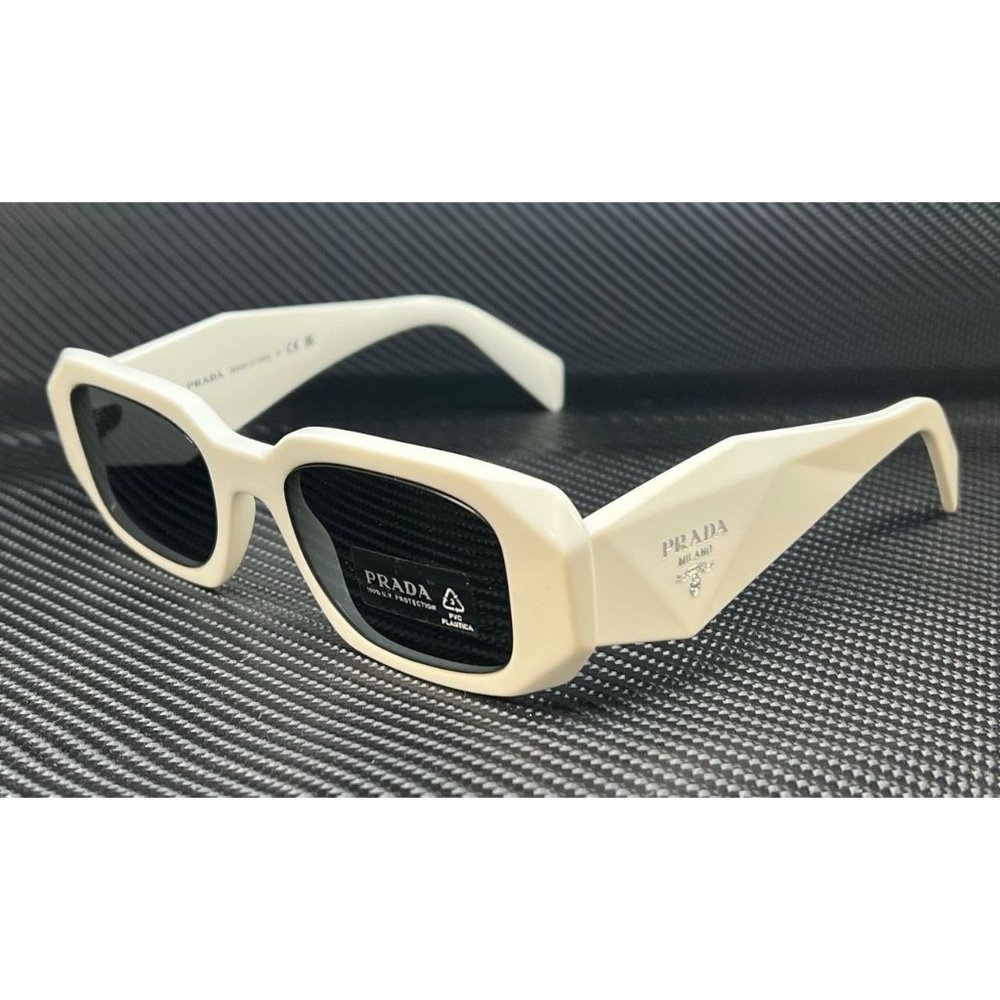 Prada White 49mm Ladies Sunglasses